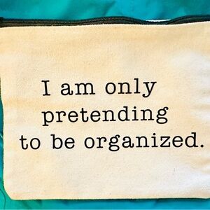 Canvas Storage Pouch with Quote